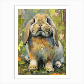 French Lop Rabbit Painting 4 Art Print