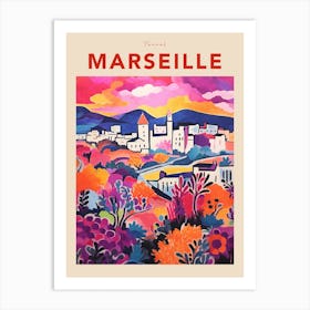 Marseille France 7 Fauvist Travel Poster Art Print