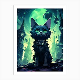 Cat In The City Art Print