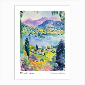 Windermere The Lakes Folklore Taylor Swift Summer Art Print