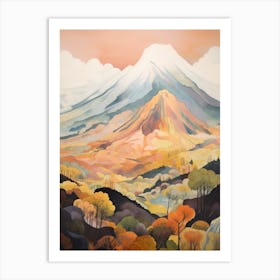 Mount Meru Tanzania 3 Mountain Painting Art Print