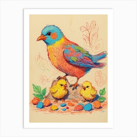 Bird Family 1 Art Print