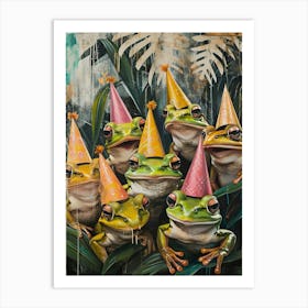 Kitsch Birthday Frogs 1 Art Print