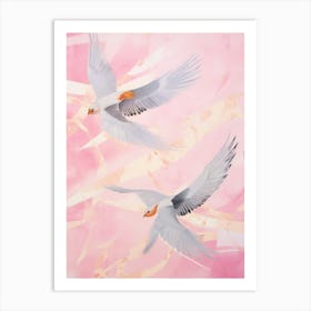 Pink Ethereal Bird Painting Chimney Swift 2 Art Print