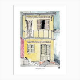 Tiny house 01 Saigon Vietnam Watercolor Illustration Art Print