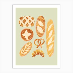 Multiple kinds of bread Art Print