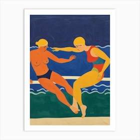 Two Women In Bathing Suits Art Print