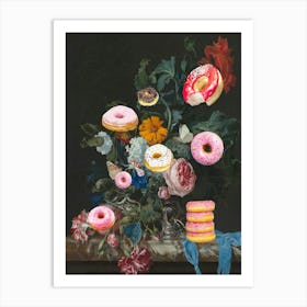 Bouquet of Donuts, Baroque Flowers Art Print