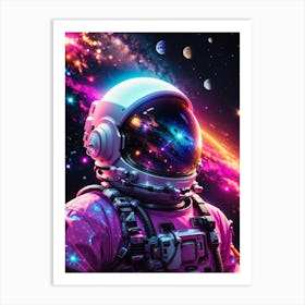 Astronaut In Space Print Art Print