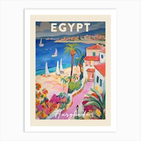 Hurghada Egypt 2 Fauvist Painting  Travel Poster Art Print