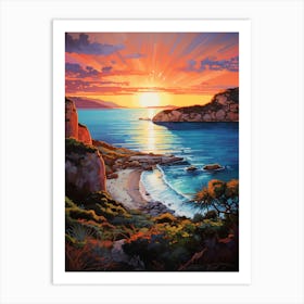 A Painting Of Cala Goloritz Sardinia Italy 1 Art Print