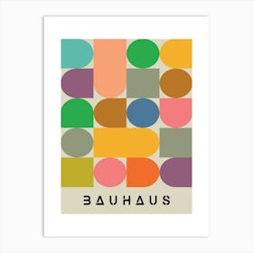 geometric Bauhaus exhibition poster Art Print