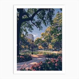 City Park Minimal Painting 4 Art Print