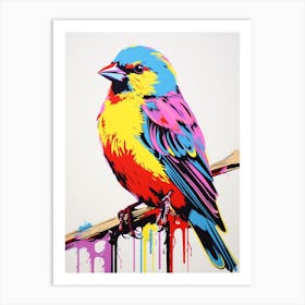 Andy Warhol Style Bird American Goldfinch 3 Art Print