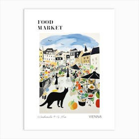 The Food Market In Vienna 5 Illustration Poster Art Print