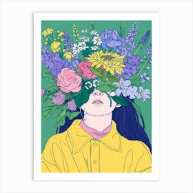 Flower Girl 16 Art Print