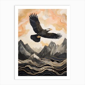 California Condor Gold Detail Painting Art Print