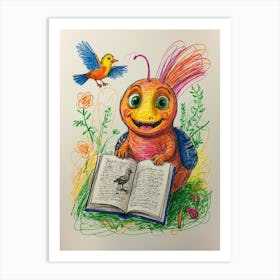 Bookworm 1 Art Print