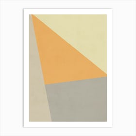 Abstract Yellow And Grey - 02 Art Print