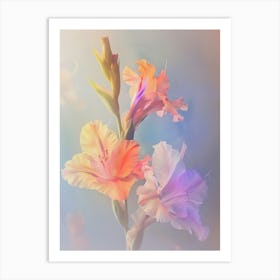 Iridescent Flower Gladiolus 2 Art Print