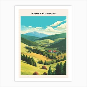 Vosges Mountains Midcentury Travel Poster Art Print