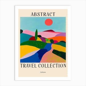 Abstract Travel Collection Poster Lebanon 2 Art Print