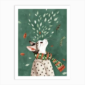 Autumn Cat 1 Art Print