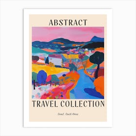 Abstract Travel Collection Poster Seoul South Korea 4 Art Print