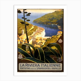 Vintage Italian Travel Poster, Dawn Hudson Art Print