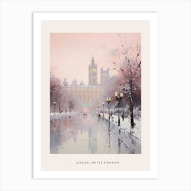 Dreamy Winter Painting Poster London United Kingdom 3 Art Print