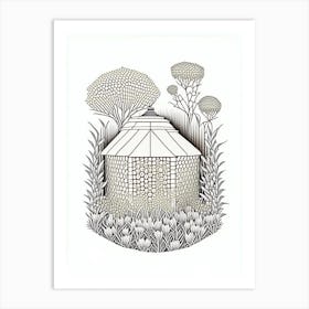 Beehive In A Garden 1 Vintage Art Print