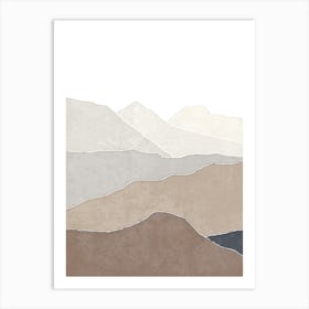 Abstract Mountain Landscape Art Print