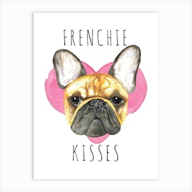 Frenchie Kisses Art Print