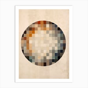 Abstract Mozaic Circle. Vintage Art Print