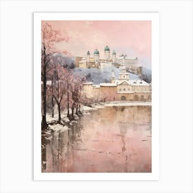 Dreamy Winter Painting Salzburg Austria 6 Art Print