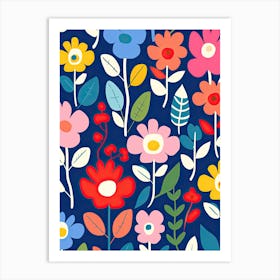 Chromatic Abundance: Matisse's style Influence in the Flower Market Art Print