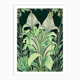 Hosta 3 Floral Botanical Vintage Poster Flower Art Print