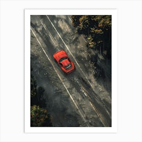 Car Driving In The Rain 5 Art Print