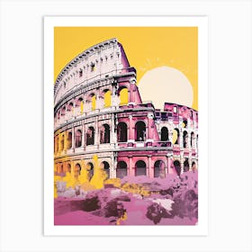 Rome In Risograph Style 1 Art Print