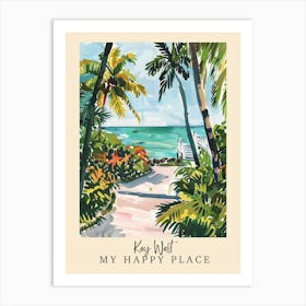 My Happy Place Key West 4 Travel Poster Art Print