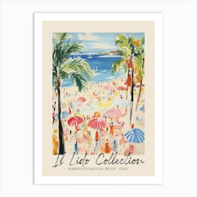 Marina Di Ragusa, Sicily   Italy Il Lido Collection Beach Club Poster 4 Art Print