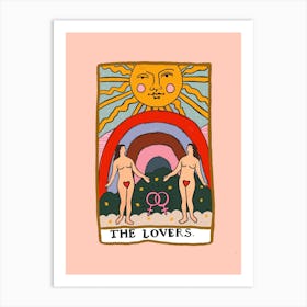 The Lovers Tarot Pride Art Print