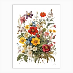 Wildflowers 30x40in Transparent 9000x12000px 39 Art Print