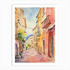 Reggio Calabria, Italy Watercolour Streets 2 Art Print