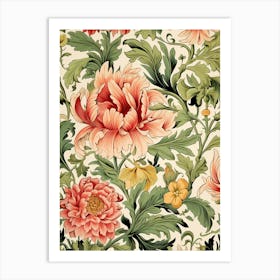 Floral Wallpaper Pattern 3 Art Print