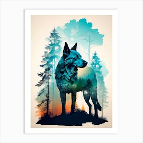 Wolf In The Woods 1 Art Print