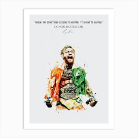 Conor Mcgregor Quotes 6 Art Print