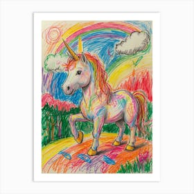 Rainbow Unicorn 5 Art Print