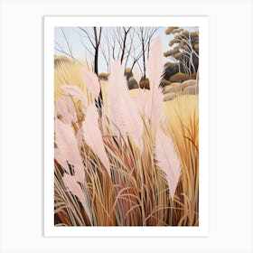 Fountain Grass 3 Flower Painting Art Print