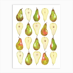 Repeat Pattern Pear Art Print